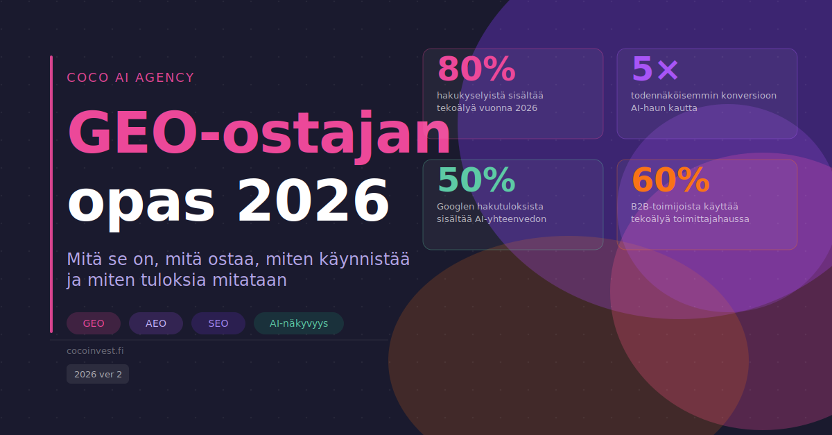 GEO ostajan opas 2026 kansi